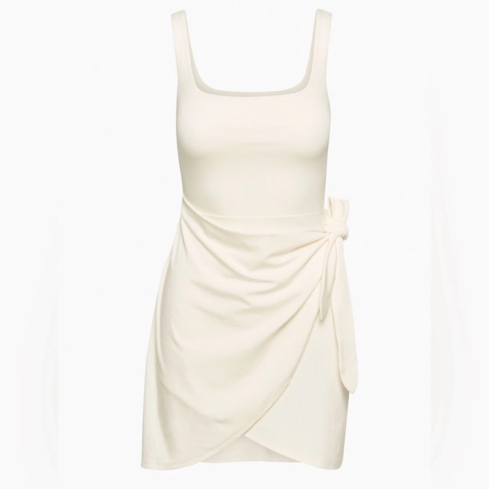 Aritzia Wilfred Saturn Wrap Dress - Ivory, size XS